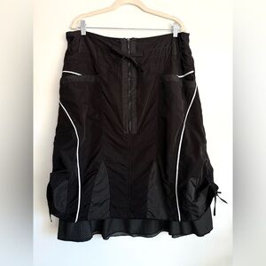 Y2K Alison Sheri Harajuku Inspired Black Layered Ruched Skirt Polka Dot Size XL